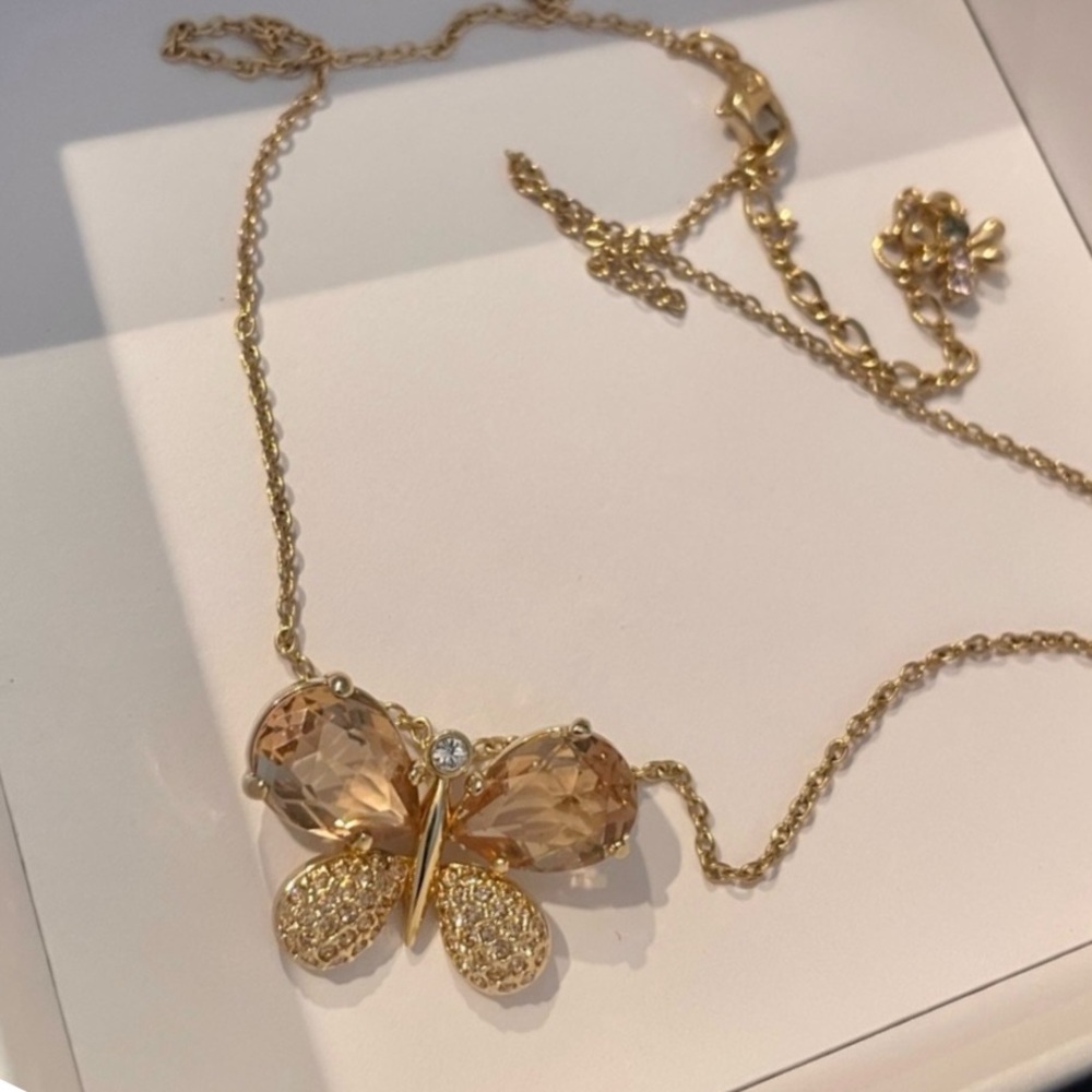 swarovski butterfly pendant necklace